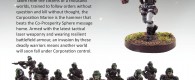 Warpath: Bemalte Corporation Nach den Goblins gibt es mit dem aktuellen Mantic-Newsletter jetzt auch weitere Bilder der Corporation.
