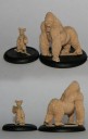 Bushido Miniatures-Child monk and Gorilla