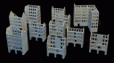 GameCraft Minis-6mm Gebäuderuinenzusammengebaut