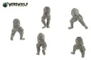 Werewoolf Miniatures Golden Stars Alliance District Guard Riot Control Body with Riot Control Gasmask Heads 1