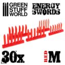 Green Stuff World RED Energy Swords Size M 1