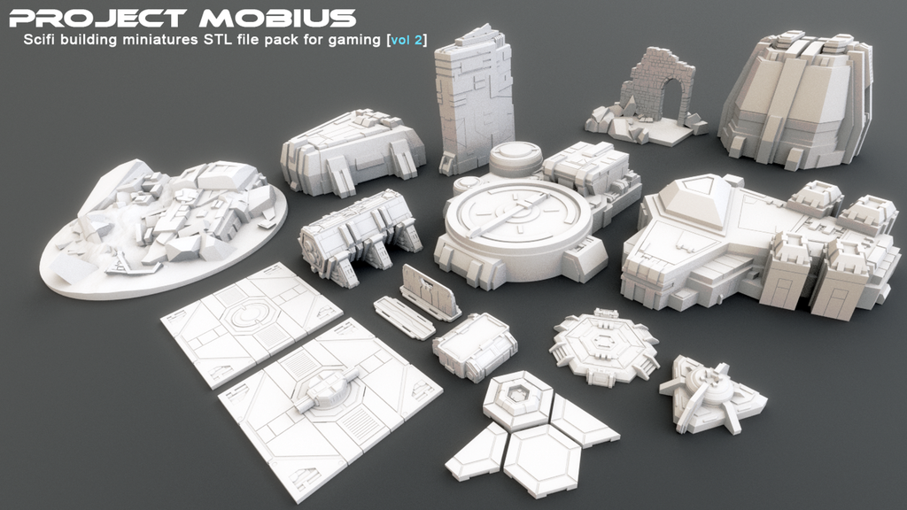 3D-Datei Scifi Modular Magnetische Diorama-Platten 🦸・Design für 3D-Drucker  zum herunterladen・Cults