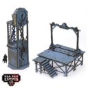 Warcradle Studios Wild West Exodus Terrain RED OAK GALLOWS AND CLOCK TOWER 1