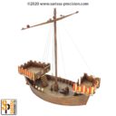 L031 Medieval Cog Sailing Ship 1