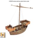 L031 Medieval Cog Sailing Ship 2