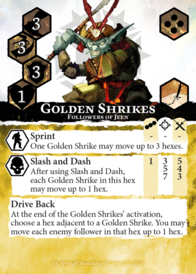 Jeu Godtear - Extension Jeen, The Wandering Warrior & Golden Shrikes - Neuf - Steamforged