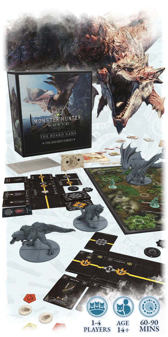 Monster Hunter World: The Board Game by Steamforged Games - Azure Rathalos  & Black Diablos Miniatures Set