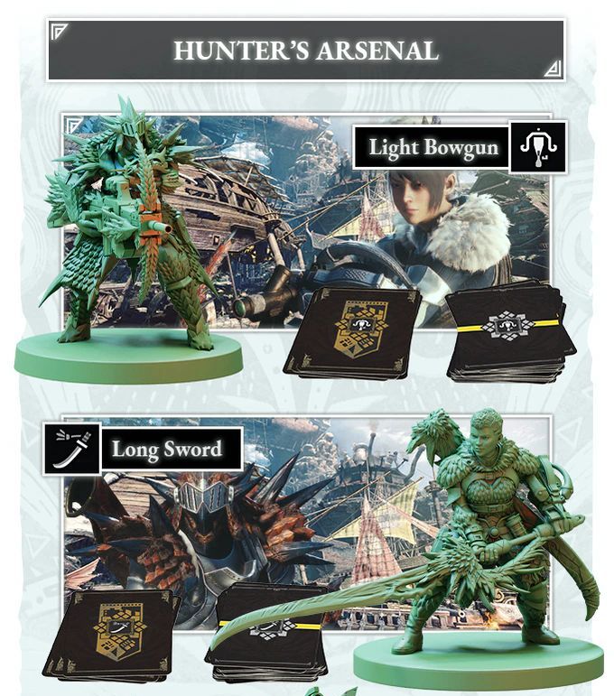 Monster Hunter World: The Board Game by Steamforged Games - Azure Rathalos  & Black Diablos Miniatures Set