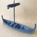 TabletopArt Viking Merchant Ship And Rowboat 1