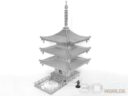 3DAlienWorlds Samurai Dicetower Pagoda 8