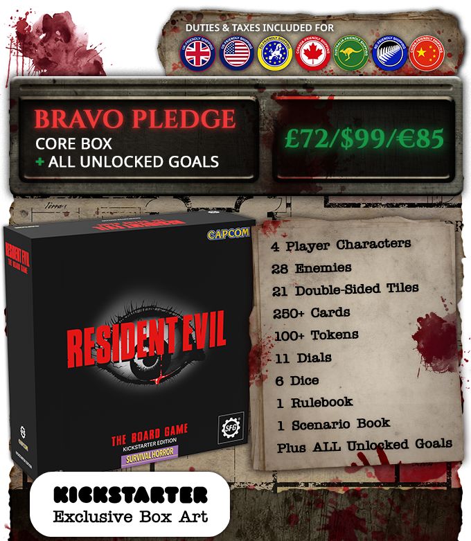 Resident Evil : The Board Game by Steamforged Games - Bravo Pledge