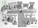 3D Alien Worlds Samurai Shrine Set 3