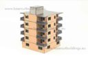 Lasercut Buildings Multi Family Block III Scale 15mm:1 100, 20mm : 1 72 76, 28mm:1 56 Prepainted Version 1