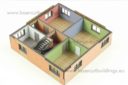 Lasercut Buildings Multi Family Block III Scale 15mm:1 100, 20mm : 1 72 76, 28mm:1 56 Prepainted Version 3