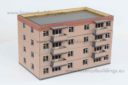Lasercut Buildings Multi Family Block Scale 15mm:1 100, 20mm : 1 72 76, 28mm:1 56 Prepainted Version 2