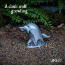 Statuesque A Cloth Wolf Growling 1