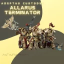 JT JoyToy Action Figure Warhammer 40K Adeptus Custodes Vexilus Praetor In Allarus Terminator Amour