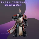 JT JoyToy Action Figure Warhammer 40K Black Templars Sword Brethren Eberwulf