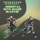 JT JoyToy Action Figure Warhammer 40K Necrons Szarekhan Dynasty Lmmortal With Gauss Blaster Set Of 2