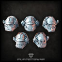 PW Bushi Ork Gunner Heads Small Puppetswar