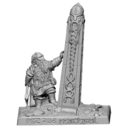 Mithril Miniatures MZ708 Lord Of The Rings 'GIMLI™ And The DURIN™ Stone' Resin Vignette 1