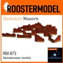 Roostermodel Zerstörte Backsteinmauern