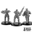AI Slim Build Female Exo Lord Coalition Marine Rifle Squad Static Posing 2