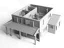 3D Alien Worlds 2 Storey Kitchen Building 3