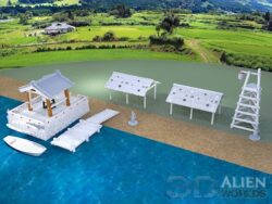 3D Alien Worlds Fishing Village Pieces 1