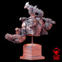 Puppetswar Orc Cyborg Chieftain Bust 1