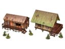WW2 Pacific Jungle Huts (2) PREPAINTED 1