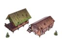 WW2 Pacific Jungle Huts (2) PREPAINTED 2