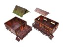 WW2 Pacific Jungle Huts (2) PREPAINTED 3