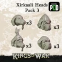 Mantic Games Kings Of War Xirkaali Warriors Alternative Heads Pack 3