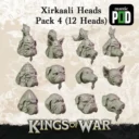Mantic Games Kings Of War Xirkaali Warriors Alternative Heads Pack 4